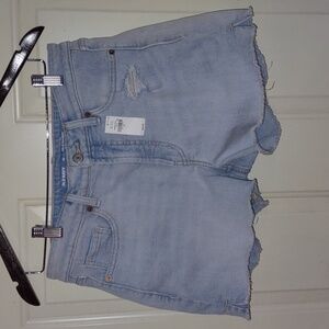 Old Navy | High-Rise OG Lt. Denim Ripped Short 3" Inseam 11" Rise Size 10 NWT